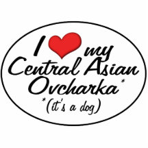I Love My Central Asian Ovcharka (It's a Dog) Photo Cutout
