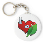 I Love my Cherry Headed Conure keychains