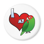 I Love my Cherry Headed Conure magnets