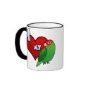 I Love my Cherry Headed Conure mugs