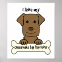 I Love My Chesapeake Bay Retriever posters