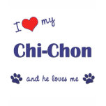I Love My Chi-Chon (Male Dog) t-shirts