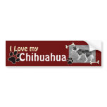 I love my Chihuahua  Bumper Sticker bumper stickers
