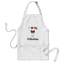 I Love My Chihuahua (picture) Apron