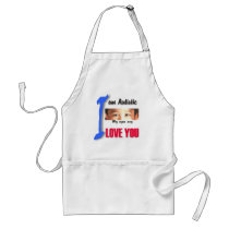 I love my child with autism - unique apron design