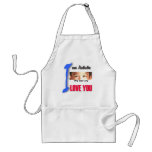I love my child with autism - unique apron design 