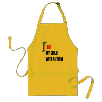 I love my child with autism - unique apron design