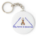 I love my child with autism - unique keychain desi