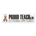 I love my child with autism - unique sticker desig bumper stickers