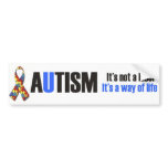 I love my child with autism - unique sticker desig bumper stickers