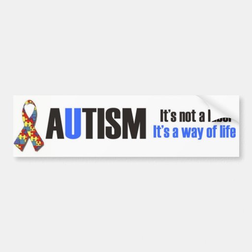 I love my child with autism - unique sticker desig bumper sticker