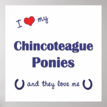 I Love My Chincoteague Ponies (Multiple Ponies) Posters