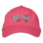 I Love my Chinese Shar Pei Embroidered Hat (Pink) embroidered hats