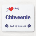 I Love My Chiweenie (Male Dog) mousepads