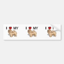 I Love My Chow Bumper Stickers