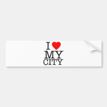 I Love my city Bumper Sticker