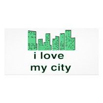 I Love My City! Customized Photo Card