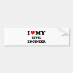 I Love My Civil Engineer Bumper Sticker