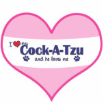 I Love My Cock-A-Tzu (Male Dog) Photo Cutout