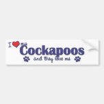 I Love My Cockapoos (Multiple Dogs) Bumper Sticker