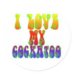 I Love My Cockatoo Round Sticker