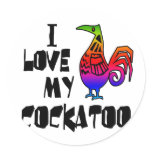 I Love My Cockatoo Sticker