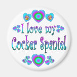 I Love My Cocker Spaniel Refrigerator Magnets
