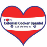 I Love My Colonial Cocker Spaniel (Female Dog) photo sculptures