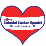 I Love My Colonial Cocker Spaniel (Male Dog) photo sculptures