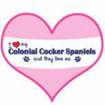 I Love My Colonial Cocker Spaniels (Multiple Dogs) photo sculptures