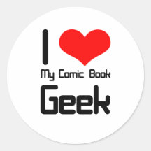 I love my comic book geek stickers