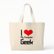 I love my computer geek canvas bag