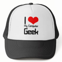 I love my computer geek trucker hat