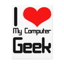 I love my computer geek postcards