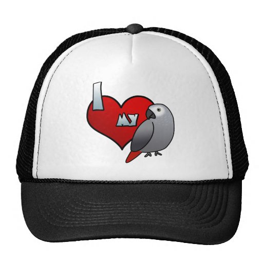 I Love my Congo African Grey Hat