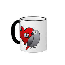 I Love my Congo African Grey Mug