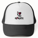 I Love My Conure hats