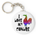 I Love My Conure keychains