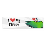 I Love My Conure / Lorikeet / Parrot bumper stickers