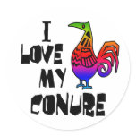 I Love My Conure stickers
