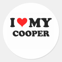 I Love My Cooper Stickers