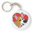 I Love my Corgi Keychain (Cartoon)