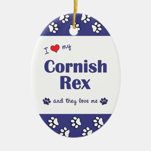 I Love My Cornish Rex (Multiple Cats) Christmas Ornament