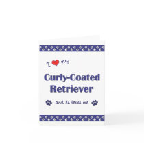 I Love My Curly-Coated Retriever (Male Dog) Cards