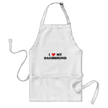 I Love My Dachshund Aprons