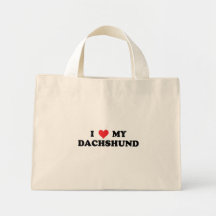 I Love My Dachshund Bags
