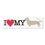 I Love My Dachshund ! bumper stickers