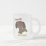I Love My Dachshund Coffee Mugs