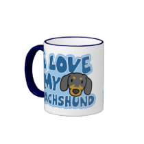 I Love My Dachshund Mug