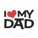 I Love My Dad Father's Day Sticker